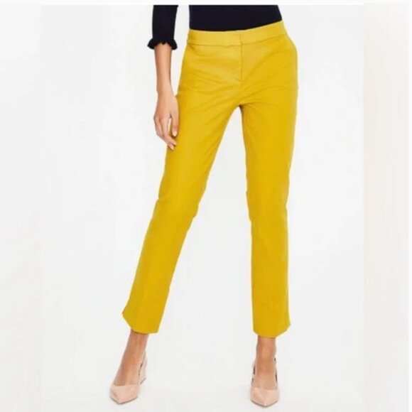 Boden Richmond Pants Mustard Yellow Women’s Trousers Size 6 Long 6L - Picture 6 of 9